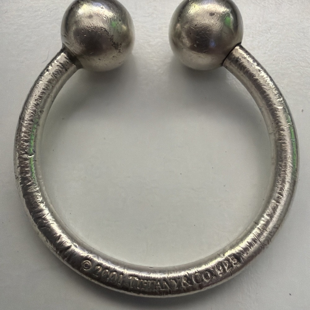 Vintage 2001 Y2K Tiffany & Co. Sterling Silver Horseshoe Key Ring 925